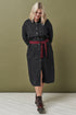 Image 2 of Linen shirt dress with one belt, long sleeves and pockets Nika from Baltic Linen