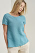 Image 6 of Linen blouse with a rounded neckline and loose, relaxed fit Kristen from Baltic linen