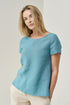 Image 3 of Linen blouse with a rounded neckline and loose, relaxed fit Kristen from Baltic linen