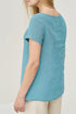Image 4 of Linen blouse with a rounded neckline and loose, relaxed fit Kristen from Baltic linen