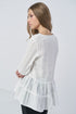 Image 4 of Casual linen blouse features a ruffled bottom and long sleeves Vaiva from Baltic Linen