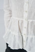 Image 5 of Casual linen blouse features a ruffled bottom and long sleeves Vaiva from Baltic Linen