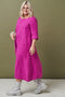 Image 1 of Linen boho dress with a square neckline and front pockets Susana from Baltic Linen