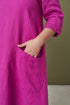 Image 5 of Linen boho dress with a square neckline and front pockets Susana from Baltic Linen