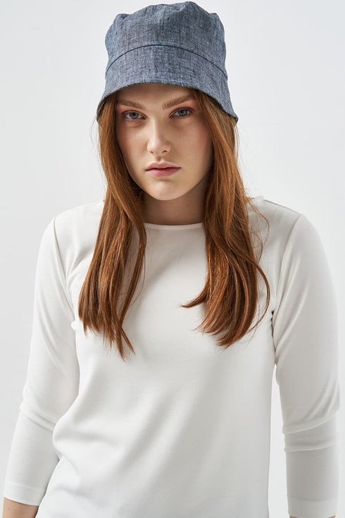 Image 5 of Linen bucket hat that is made from the highest quality linen fabric from Baltic Linen