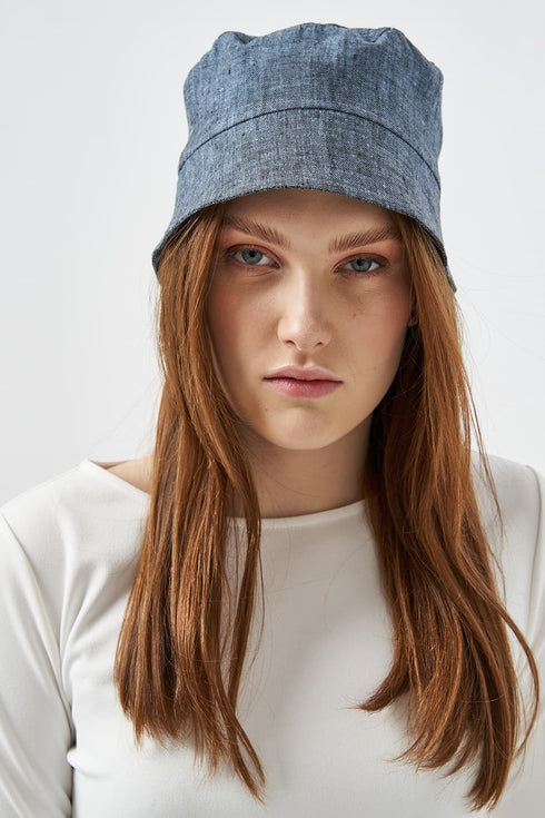 Image 6 of Linen bucket hat that is made from the highest quality linen fabric from Baltic Linen