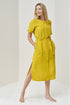 Image 4 of Summer linen dress features side pockets and a linen belt Milo from Baltic Linen