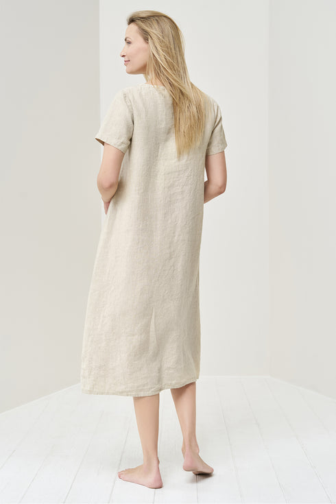 Linen summer dress Moss