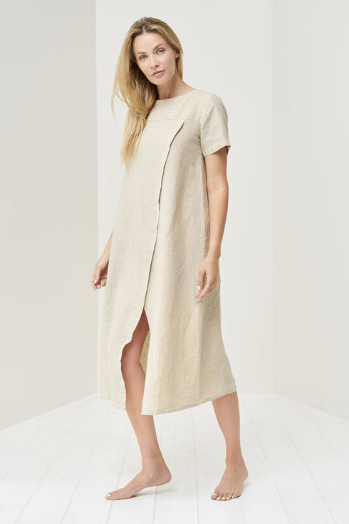 Linen summer dress Moss