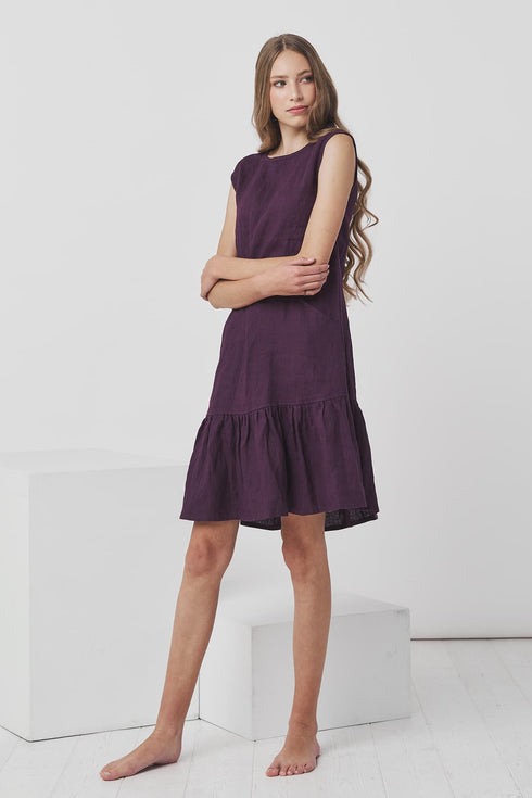 Image 3 of Flax dress with side pockets and one button in the back Jole from Baltic Linen