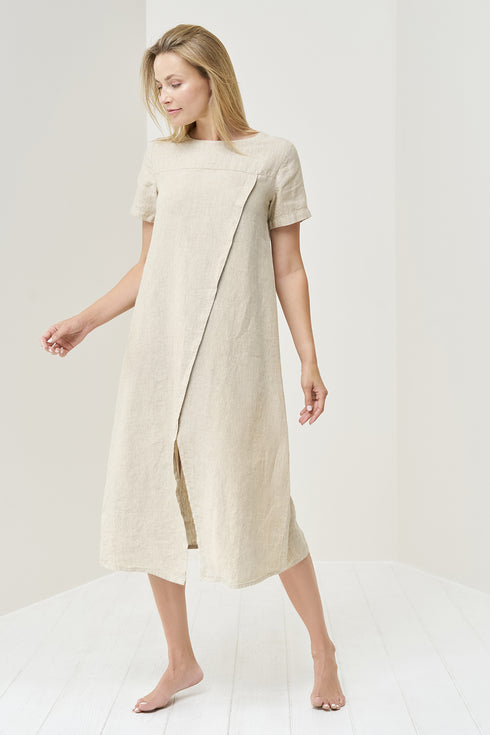 Linen summer dress Moss