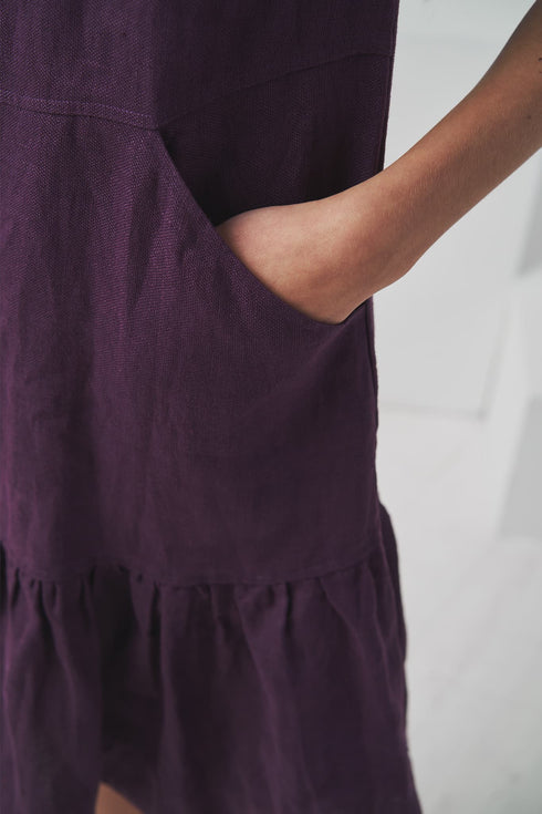 Image 6 of Flax dress with side pockets and one button in the back Jole from Baltic Linen