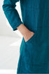 Image 5 of womens flax dress with long sleeves and pockets Mistyka from Baltic Linen