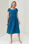 Image 1 of Pure linen dress features short sleeves and side pockets Molly from Baltic Linen