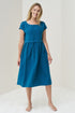 Image 1 of Pure linen dress features short sleeves and side pockets Molly from Baltic Linen