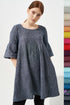 Image 7 of Summer linen dress has deep side pockets and short sleeves Silva from Baltic Linen