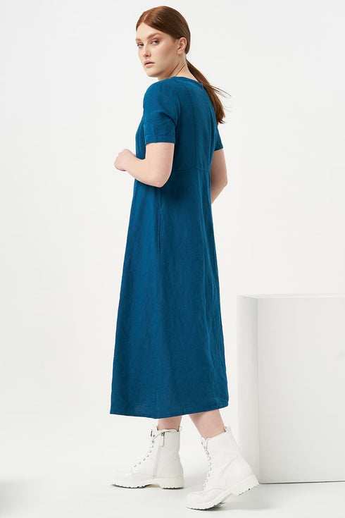 Image 12 of Casual short sleeved linen dress with a zip in the back Madona from Baltic Linen