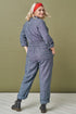 Image 6 of Linen jumpsuit with a self-tie belt, long sleeves and pockets Pita from Baltic Linen