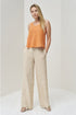 Image 1 of Modern linen pants with a wide-leg design and side pockets Paula from Baltic Linen