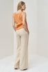 Image 4 of Modern linen pants with a wide-leg design and side pockets Paula from Baltic Linen
