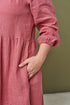 Image 6 of Linen shift dress with front buttons and pockets on the side Sydney from Baltic Linen