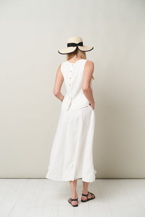 Image 7 of Linen skirt with buttons, pockets in the side seam Kiki from Baltic Linen