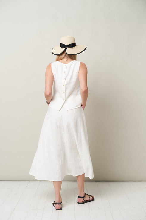 Image 8 of Linen skirt with buttons, pockets in the side seam Kiki from Baltic Linen
