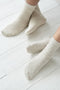 Image 1 of Long linen socks are composed of natural cotton and linen from Baltic Linen