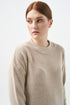Image 3 of Merino wool sweater with a round neckline and long sleeves Flow from Baltic Linen