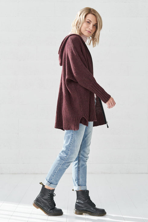 Image 2 of Merino wool sweater with long sleeves and a zipper Alice from Baltic Linen