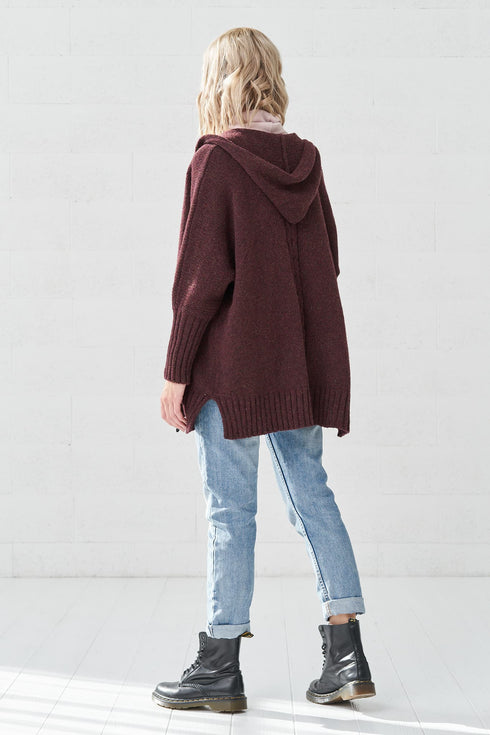 Image 5 of Merino wool sweater with long sleeves and a zipper Alice from Baltic Linen