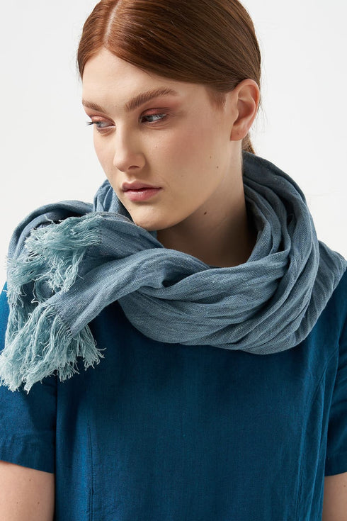 Image 21 of Natural linen scarf made for comfort and cold weather from Baltic Linen