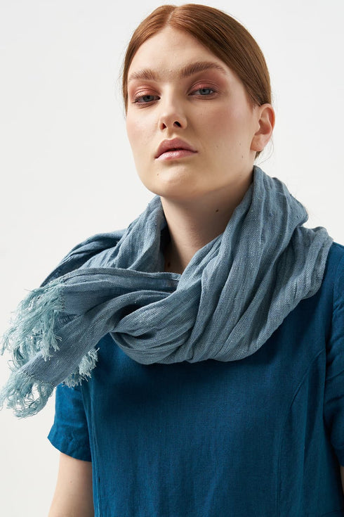 Image 22 of Natural linen scarf made for comfort and cold weather from Baltic Linen