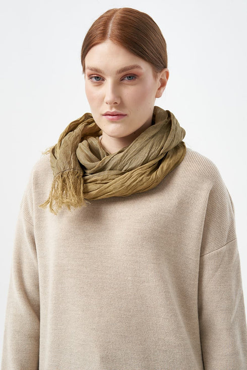 Image 12 of Natural linen scarf made for comfort and cold weather from Baltic Linen