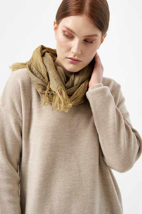 Image 5 of Comfy linen scarf made for chilly weather and comfort from Baltic Linen