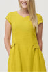 Image 18 of Pure linen dress with a hidden zip on the side and side pockets Jura from Baltic Linen