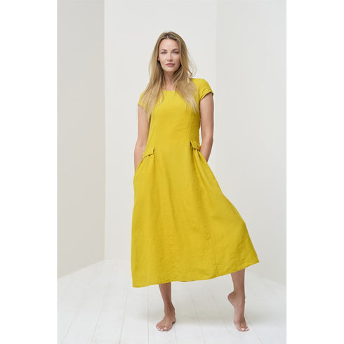 Image 20 of Pure linen dress with a hidden zip on the side and side pockets Jura from Baltic Linen