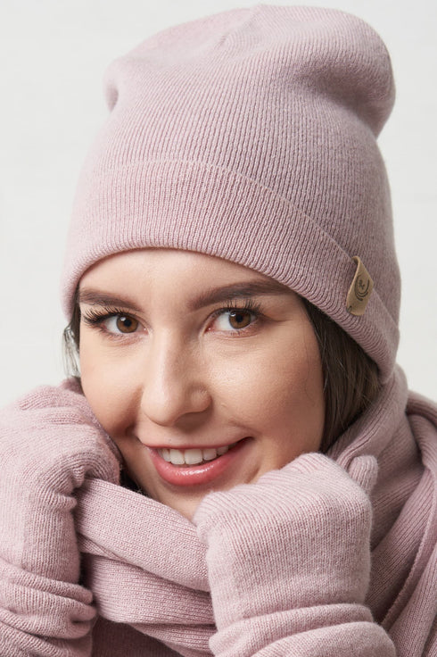 Image 2 of Warm beanie hat natural and warm, made for cold weathers from Baltic Linen