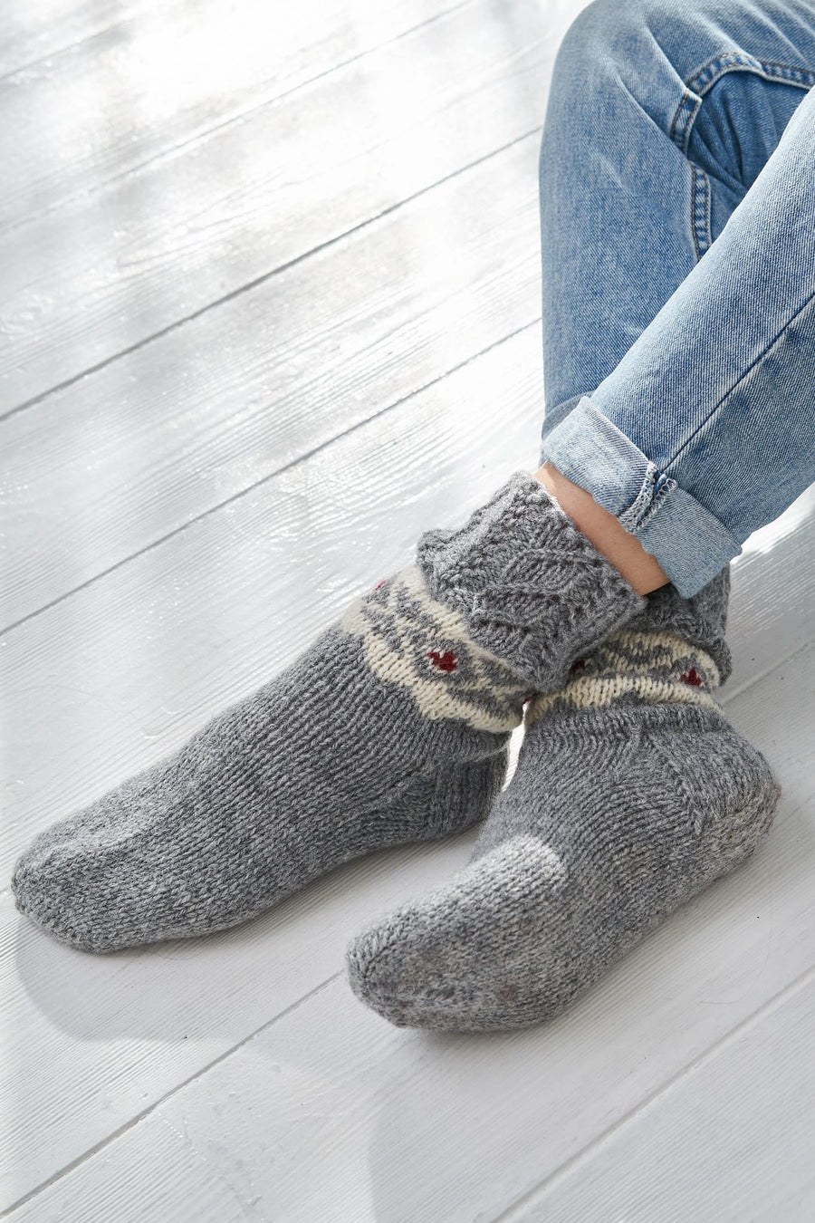 Image 8 of Scandinavian style wool socks comfortable and soft design from Baltic Linen