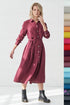 Image 15 of Vintage linen dress with a linen belt and long sleeves Mona from Baltic Linen