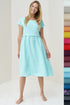 Image 13 of Summer linen dress features short sleeves & side pockets Molly from Baltic Linen