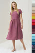 Image 13 of Soft linen dress features short sleeves and side pockets Molly from Baltic Linen