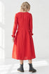 Image 13 of Washed linen dress comes with side pockets and long sleeves Jurate from Baltic Linen