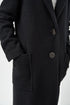 Image 5 of Cozy wool coat with a flap front is a modern classic style Polina from Baltic Linen