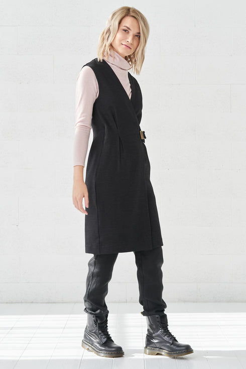 Image 5 of Autumn wool vest with a metal brooch that will bring you warmth Lina from Baltic Linen