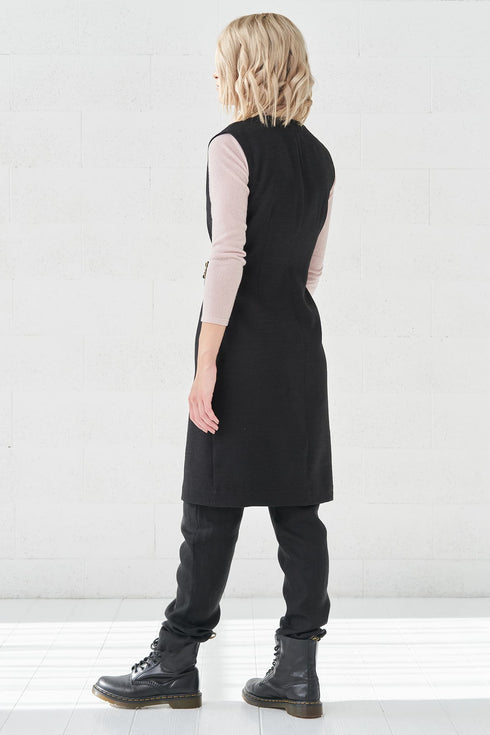 Image 8 of Autumn wool vest with a metal brooch that will bring you warmth Lina from Baltic Linen