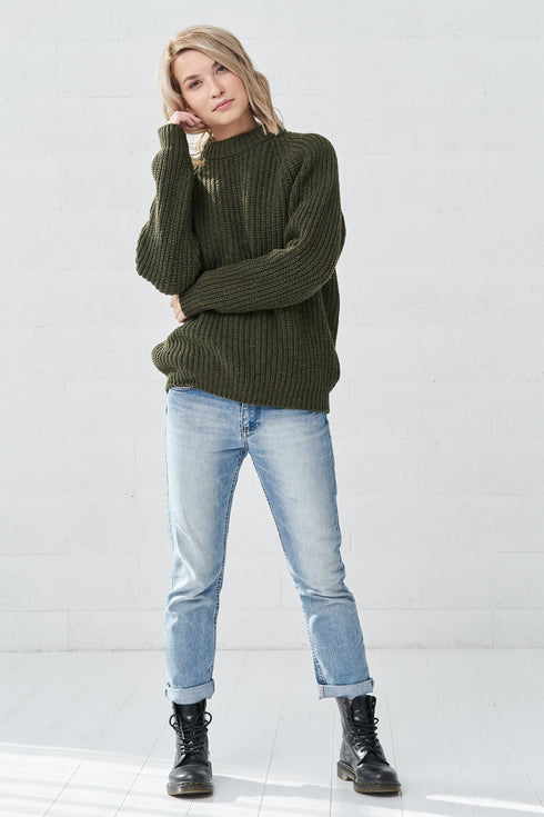 Image 10 of Terakota sweater warm and comfortable with long sleeves Alexander from Baltic Linen