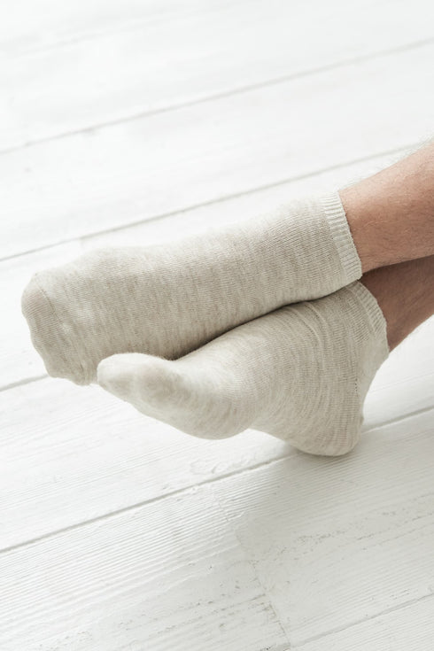 Image 7 of Short linen socks designed to be soft and comfortable from Baltic Linen