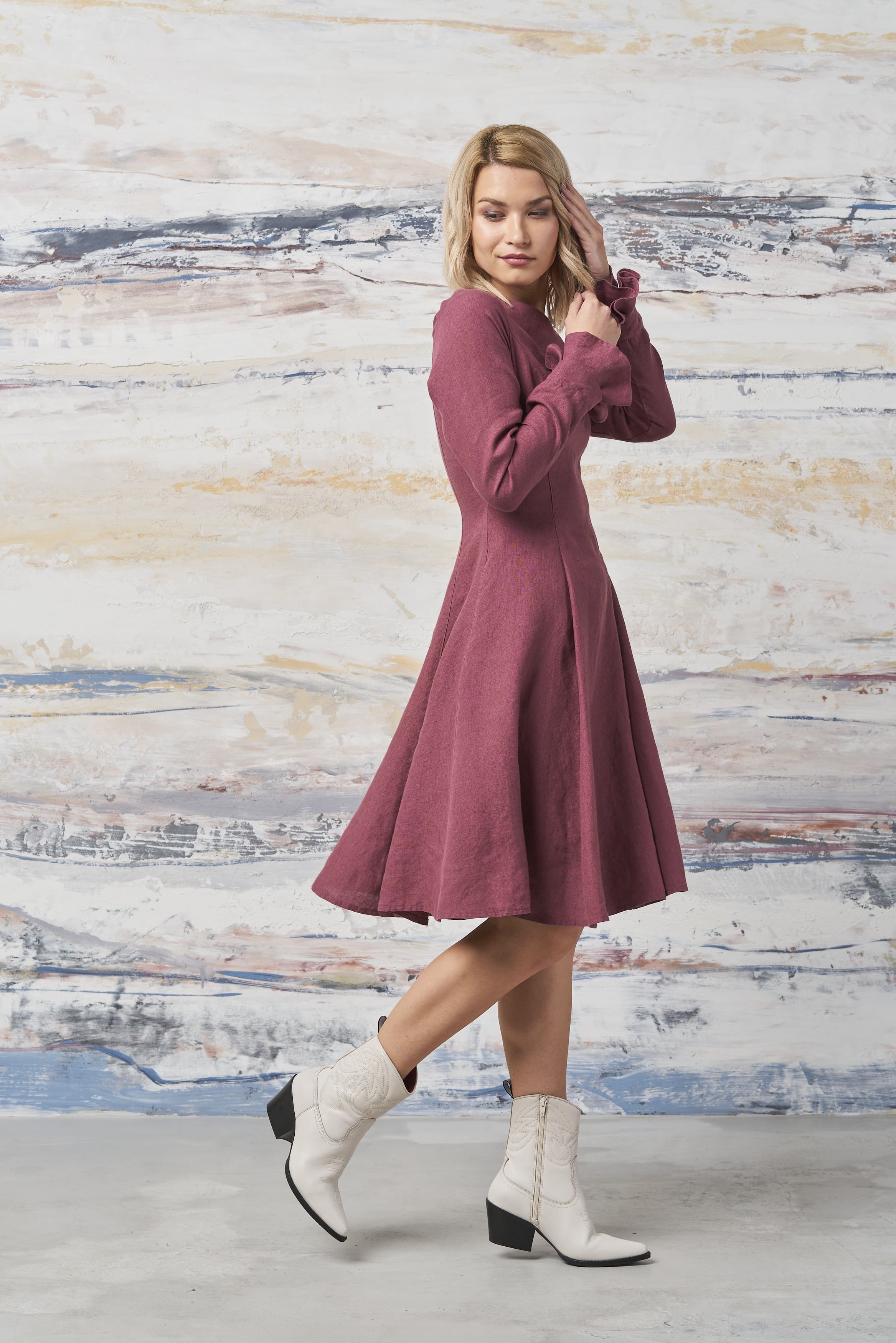 Pure linen dress Justina BalticLinen Pure linen dress Justina BalticLinen