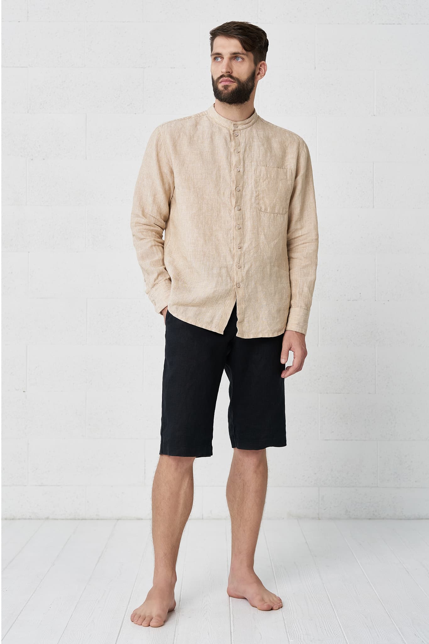 chinese dress ladies Laume Linen Tilkis Men's Linen Classic Shorts S main image 0